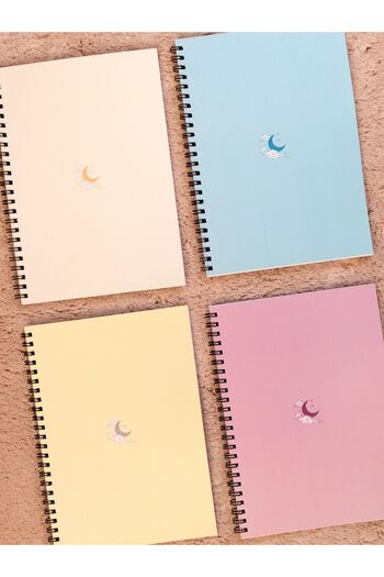 Fobinote Trend Series Spiral School Notebooks - Set of 4 (80 PAGES)