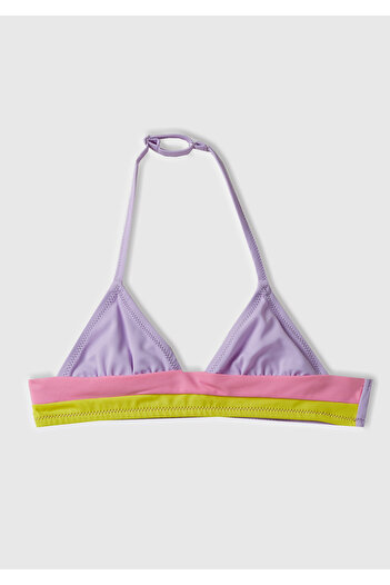 United Colors of Benetton Κορίτσι - Σετ μπικίνι Lilac Mix Blocked Triangle