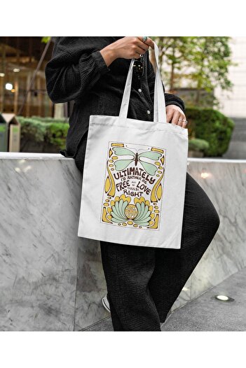 daystore Ram Dass "I'd Rather Be Free" Tote Bag