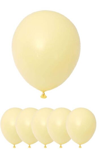 Partifabrik Yellow Pastel Colored Macaron - 10 Balloons