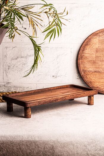 Snippy Servy - Wooden Rectangular Presentation Rack Riser Organizer Organizer