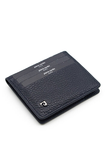 Pierre Cardin Leather Floater Wallet Navy Blue - 0206A38