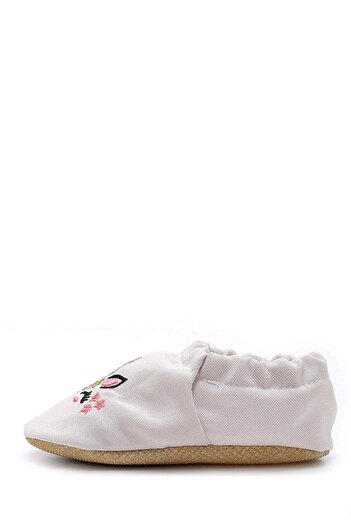 First Step Unicorn Kaydırmaz Taban Bebek Yazlık Patik Beyaz , Ev Botu Terliği Kreş Ayakkabısı Panduf F-824