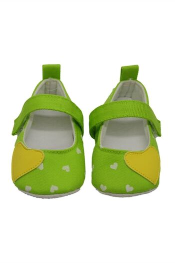 First Step Green Baby Ballerinas-f-267