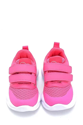 First Step Pantofi sport pentru copii fucsia cu branț din spumă cu memorie ultra ușoară M-1000