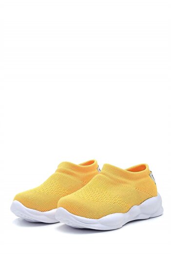 First Step Ultra Hafif Memory Foam Iç Taban Çocuk Triko Spor Ayakkabı Sarı-m-1002
