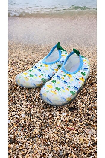 First Step Boy's Green Sea Shoes - Non-Slip Sole F-7020