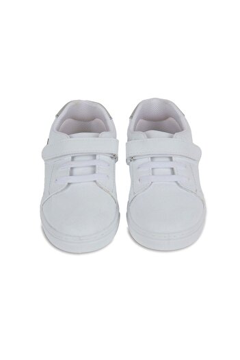 First Step Gümüş Yıldızlı Cırt Cırtlı Kız Çocuk Günlük Sneaker Spor Ayakkabı-s-1000