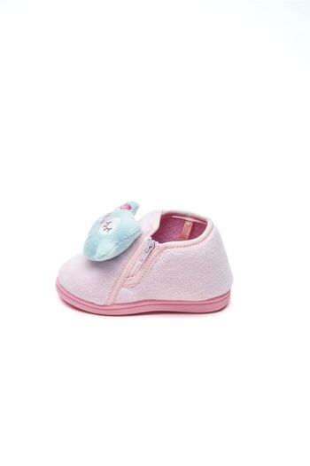 First Step Baykuş Aksesuarlı Fermuarlı Kadife Panduf