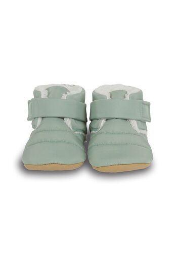 First Step Paraşüt Kumaş Kürklü Anne Terlik Ve Bebek Panduf (terlik Ve Panduf Ayrı Satılmaktadır.)-mint-t-1007