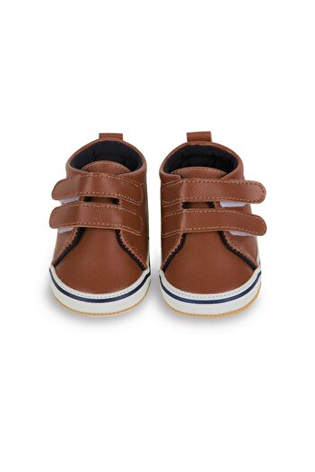 First Step Kahverengi Erkek Bebek Cırt Cırtlı Patik Ilk Adım Ayakkabısı-g-2353