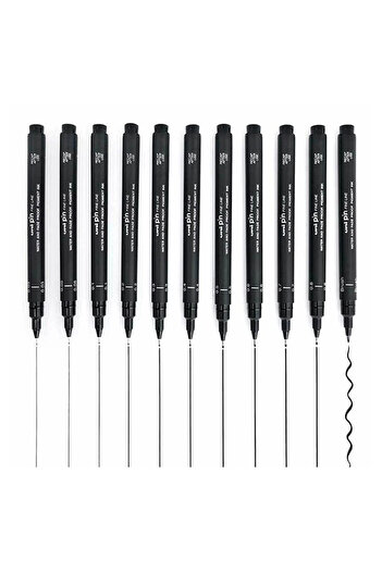 UNİ-BALL Black Technical Drawing Pen - 0.03-0.1-0.3 Uni Ball Pin