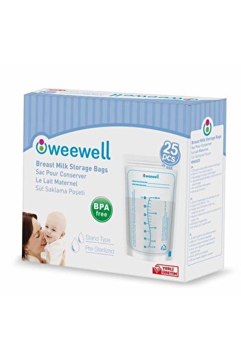 WEEWELL Wms825R3 - 25 Single Milk Storage Bags