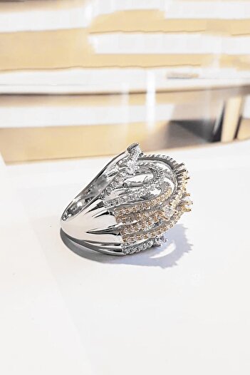 MorMajor Silver İTHAL ÇAPRAX YILDIZLI TASARIM GÜMÜŞ YÜZÜK