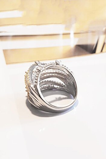 MorMajor Silver İTHAL ÇAPRAX YILDIZLI TASARIM GÜMÜŞ YÜZÜK