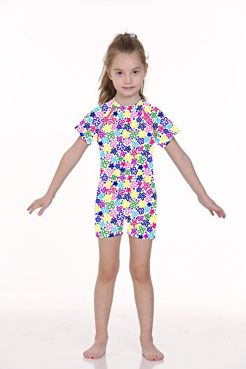 ÖYKÜ KİDS Zippered UV Protection Swimsuit