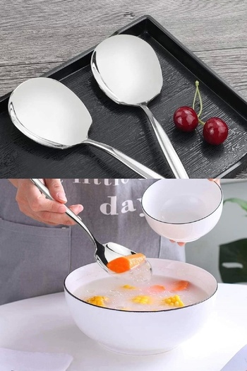Maridet Set of 3 Stainless Steel Serving Spoons - Luxury for Salad, Pastry, Cake, Oven, Chicken and Potatoes