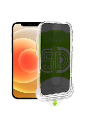 Fibaks Apple iPhone 12 Pro Max Compatible Ghost Full Covering Glass Screen Protector with Easy Application Apparatus