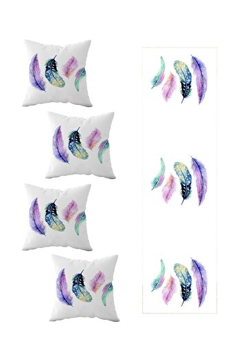 on the clouds Decorative Set of 4 Bird Feathered Ranir Models for Living Room and Kitchen