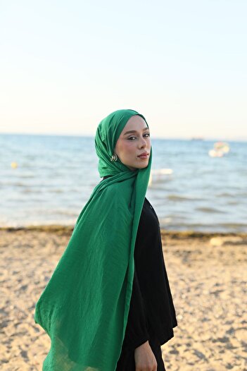 Modakaşmir Benetton Green Neo Cotton Shawl