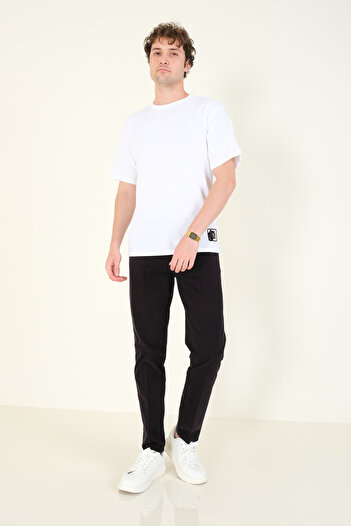 Giyim Dünyası Black Canvas Men's Trousers - Side Pocket
