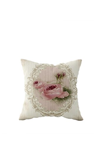on the clouds Double Sided Rose Patterned Pillowcase - Hidden Zipper, Throw Pillow Seat
