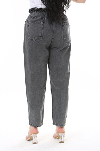 Şans Large Size Smoked Jeans - Elastic Waist 65N38124