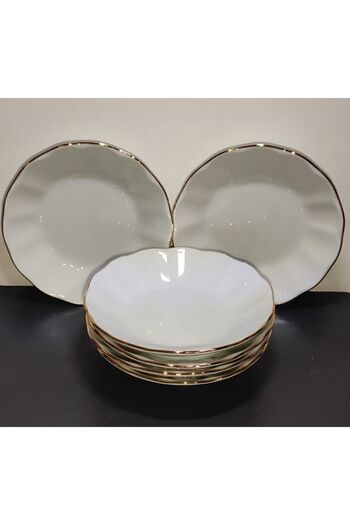 Porland Gold Gilded Porcelain 12 cm - 12-Piece Tea Plate