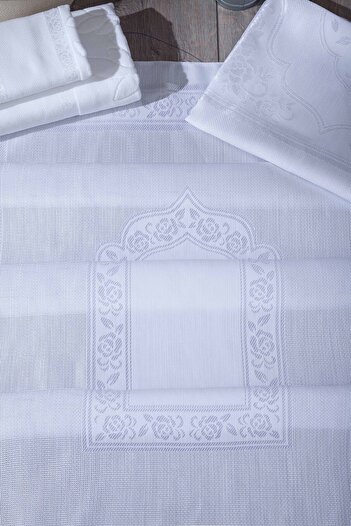 sarra 4-Piece Stitched Etamine Bundle Set - White