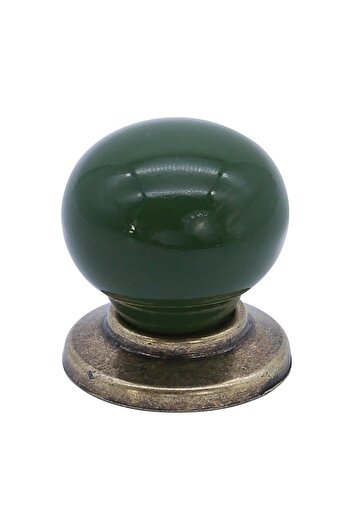 Porcellana Perla Mâner din porțelan Dulap sertar Mâner mobilă Buton rubin-verde-antich Galben-stk0131