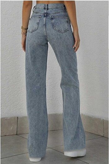 LİMABEL Blugi din denim cu talie super înaltă Claire albastru deschis pentru zăpadă