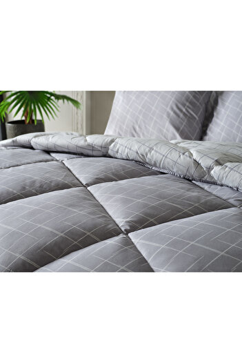 Doqu Home Easy Cotton Glimmer Comforter Set Tek Kişilik - Gri