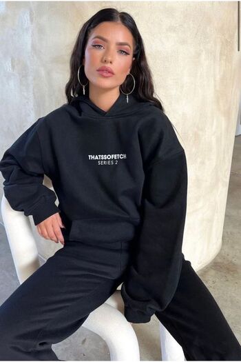 AFROGİYİM Γυναικεία Σετ φόρμας Thatssofetch Printed Oversize