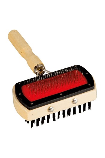 Purrfect Purrrfect Pet Bristle Brush Double Sided Wooden Handle 1pc1pk