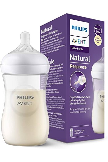 Philips Avent Natural Response - 1 Month+ 260 ml Pp Bottle, Response Pacifier Scy903/01