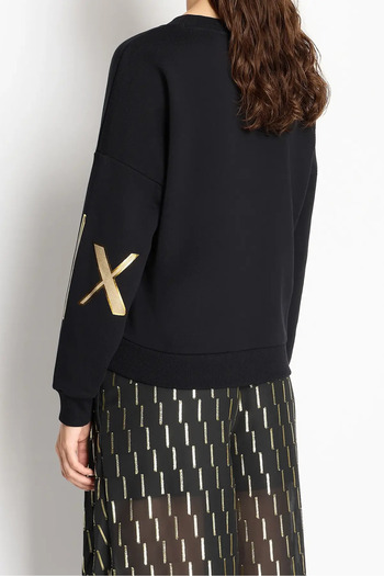 Armani Exchange Γυναικείο φούτερ Crew Neck-Μαύρο