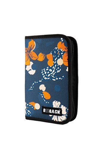 Tahtakale Hobi Floral Patterned Single Layer Pencil Bag - BBack