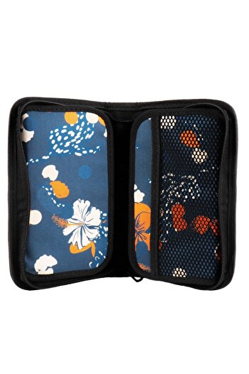 Tahtakale Hobi Floral Patterned Single Layer Pencil Bag - BBack