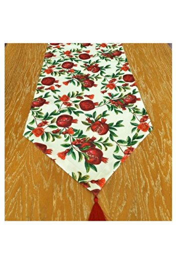 Else Home Collection Red Pomegranate Patterned Runner