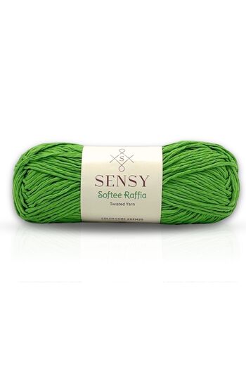 SENSY Green Premium Softee Raffia Rope Paper - Supla Rope Hand Knitting, Bag Rope, Hobby Rope Basket Rope