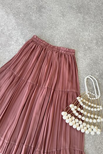 Poliyance Fusta Dusty Rose Lara - Elegantă și confortabilă