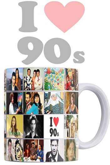 remonz 90's Media Concept 100% Porcelain White Mug