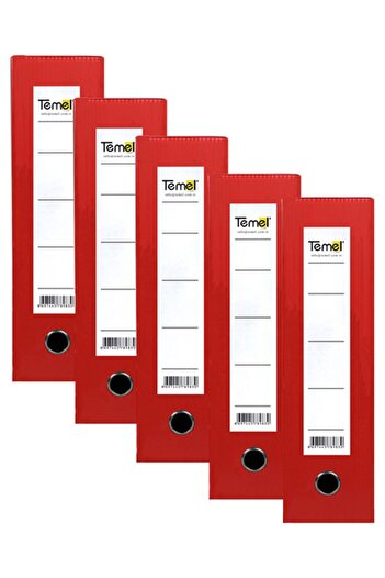 Temel صندوق الأرشيف والمشروعات 29x36x5 سم أحمر 25 قطعة