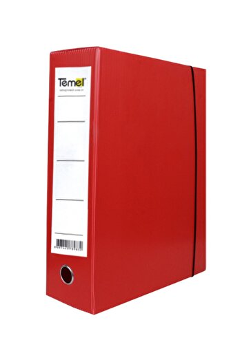 Temel صندوق أرشيف ومشروع أحمر مقاس 29 × 36 × 5 سم