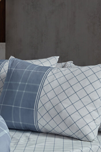 Doqu Home Polycotton Pamuklu Nevresim Takımı Vogy Çift Kişilik - Mavi