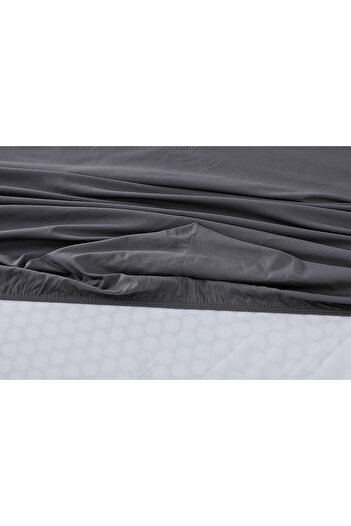 Doqu Home Colourful Fitted Çarşaf Tek Kişilik - Antrasit