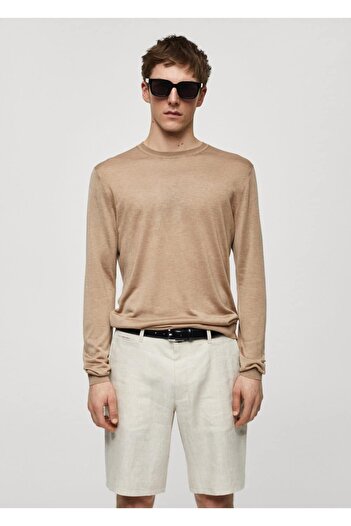 MANGO Man Silk Mulberry Thin Sweater