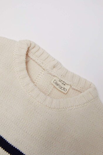 DeFacto Baby Boy Crew Neck Striped Sweater