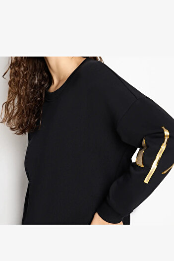 Armani Exchange Γυναικείο φούτερ Crew Neck-Μαύρο