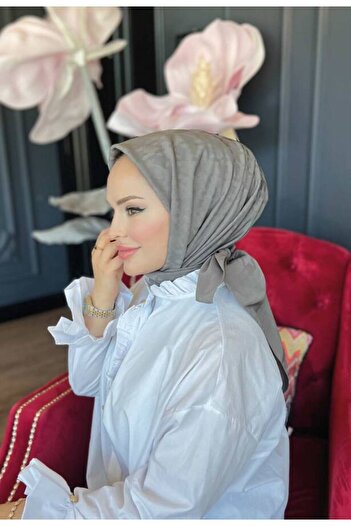 VALORSCARF Füme Kazayağı Desen Jakar Eşarp